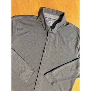 Twillory Athletic Button Down Shirt Mens 2XL Gray Stretch Performance Athleisure